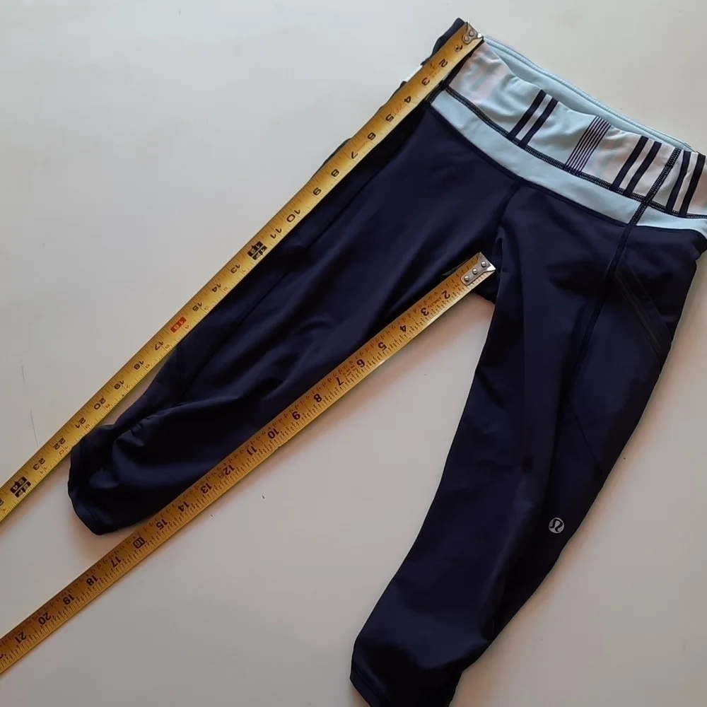 Lululemon navy blue capri leggings size 4